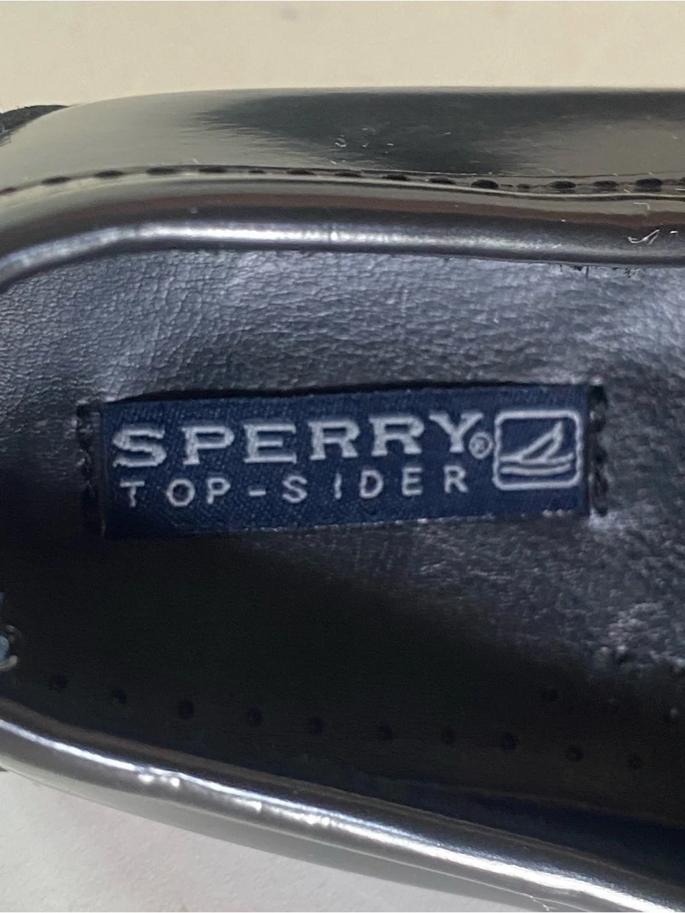 Sperry Top Sider Boys Colton Black Leather Original Penny Loafers Size